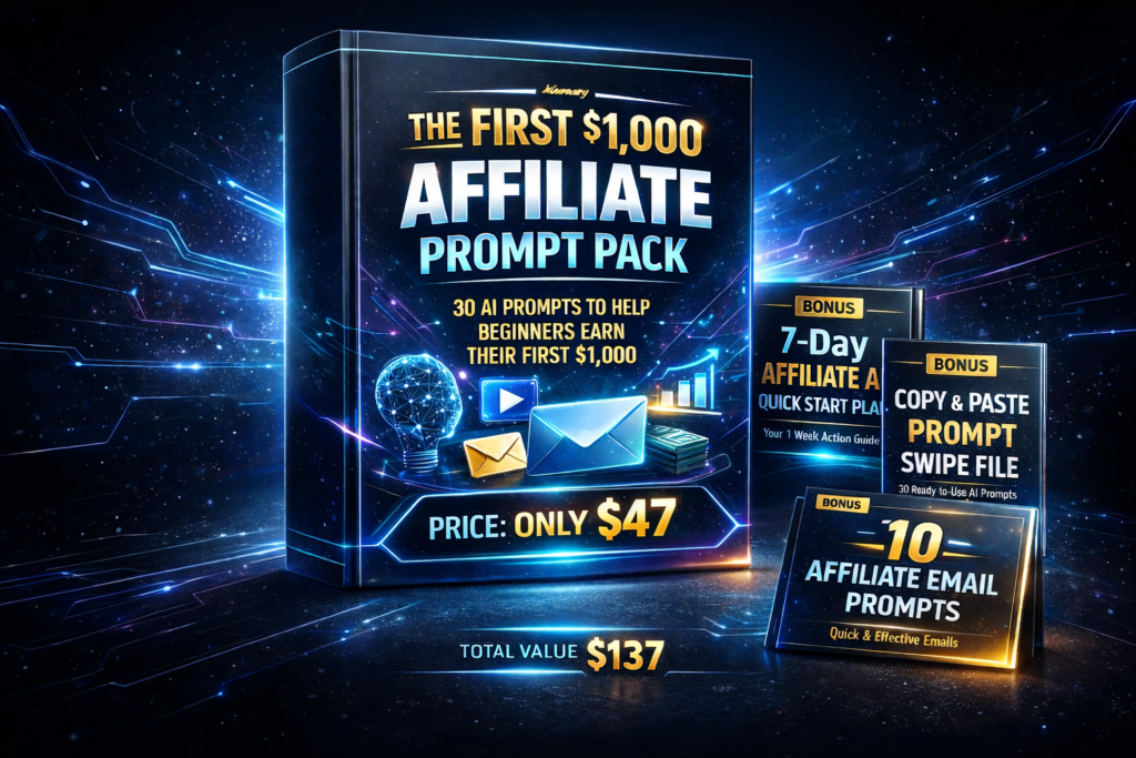 The First $1,000 Affiliate Prompt Pack product image version B